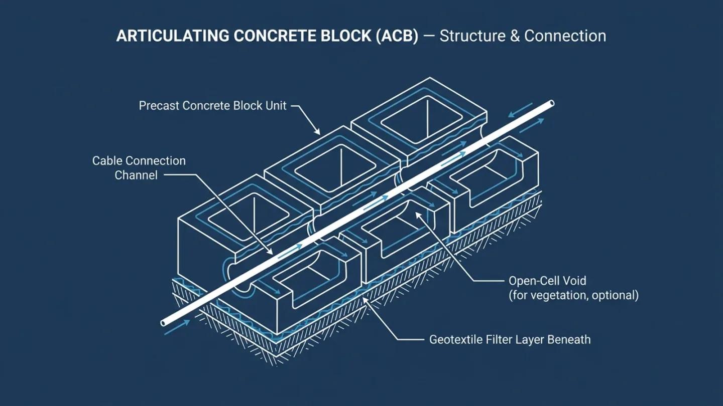 Articulating Concrete Block (ACB): Types, Cost, Specifications, and When to Choose It Over Grouted Mattress